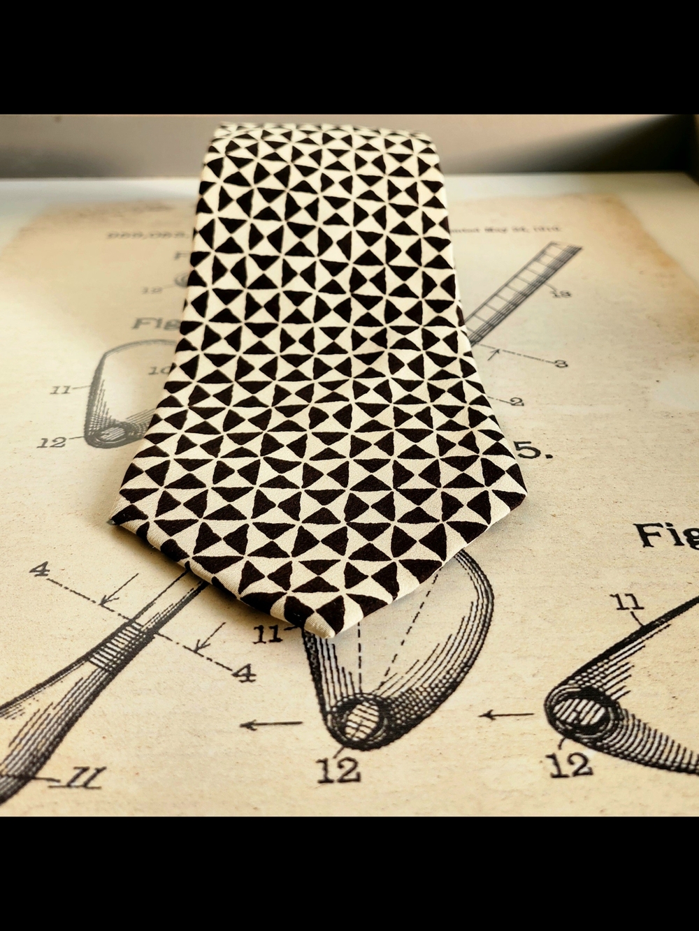 Vintage Ralph Lauren Brown And Cream Silk Tie